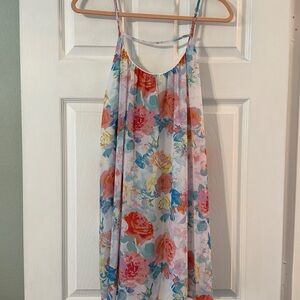 Peach Love California Pastel Floral Sun Dress
